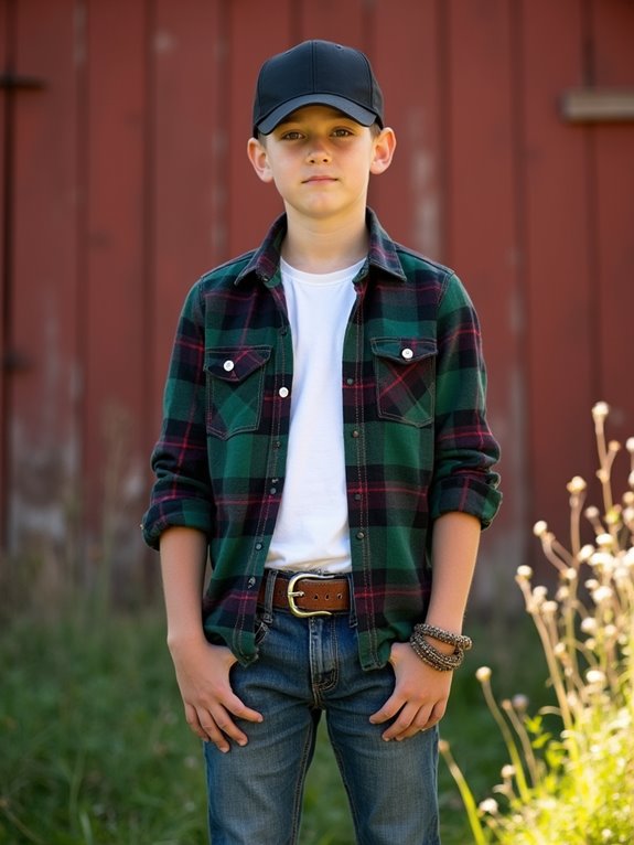 denim and flannel combination