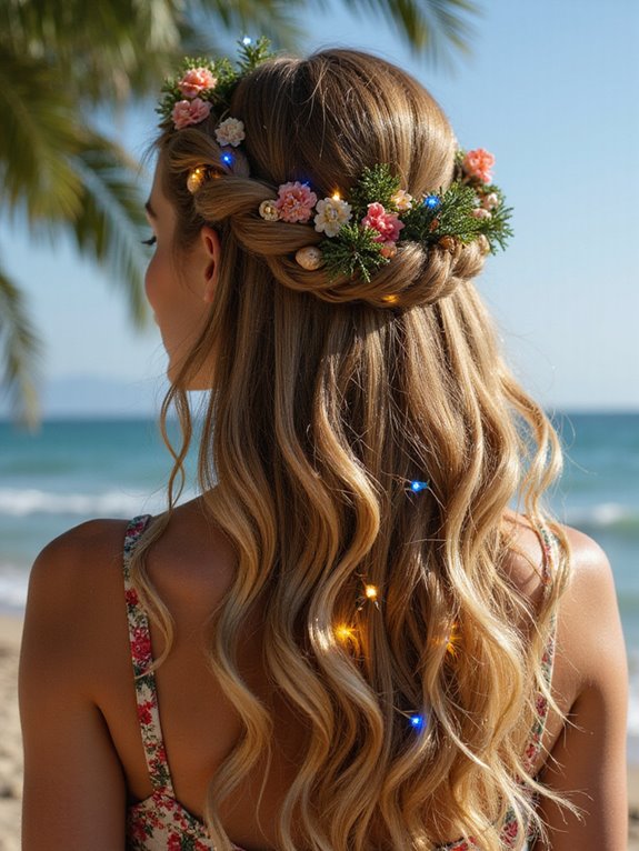 diy christmas lights crown