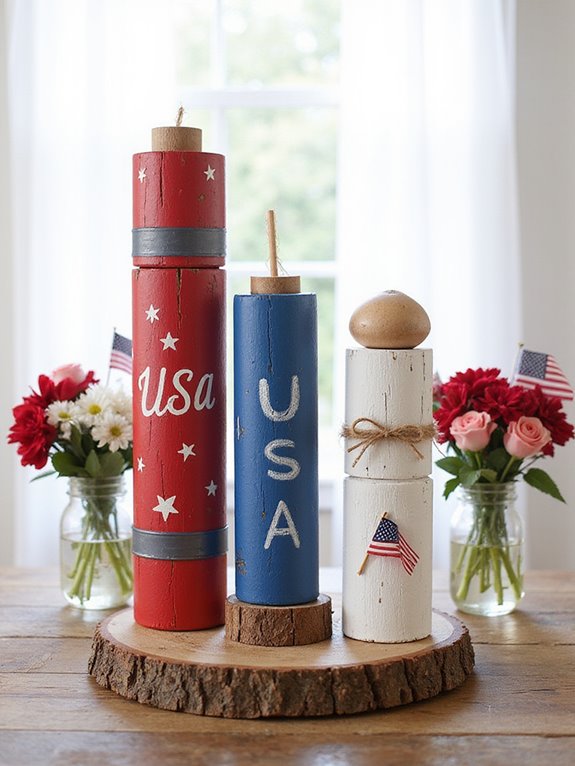 diy patriotic firecracker decor