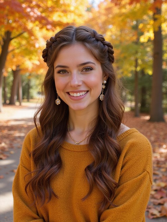 double braided half updo flexibility