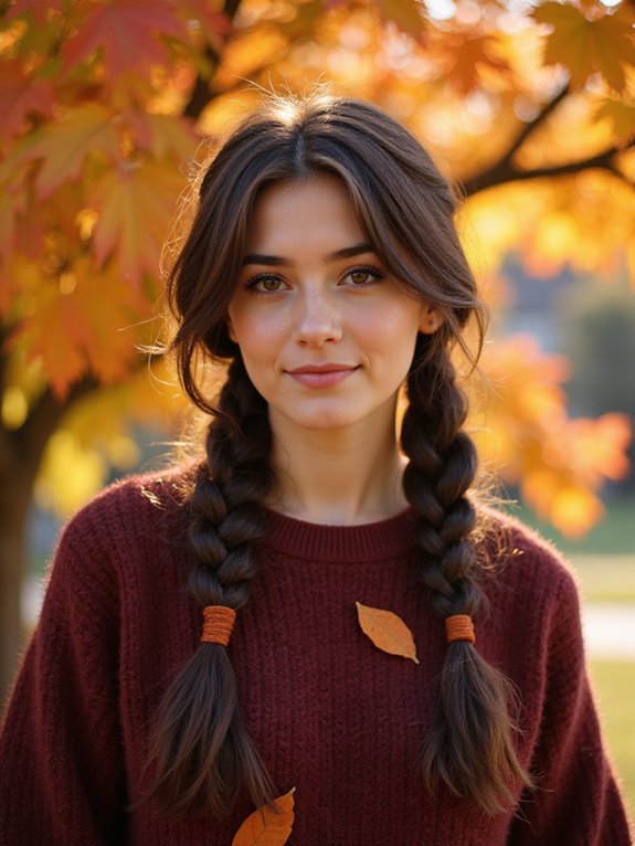 double braided pigtails style