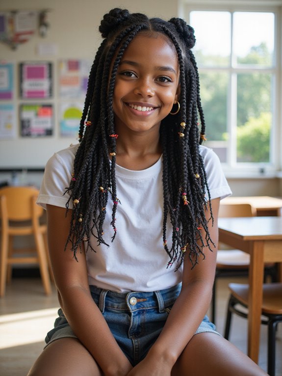 double bubble cornrows hairstyle