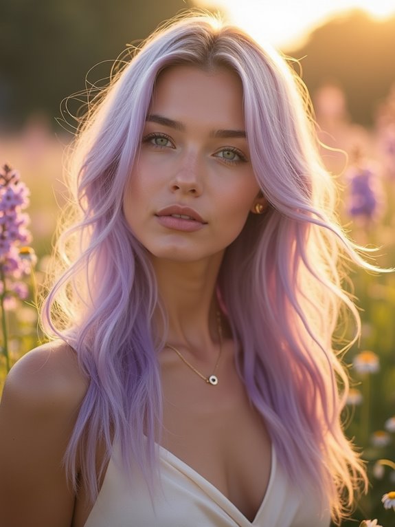 dreamy lavender summer hairstyle