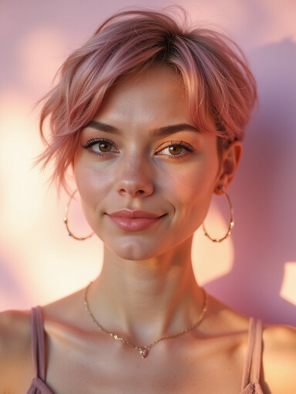 dusty rose summer pixie