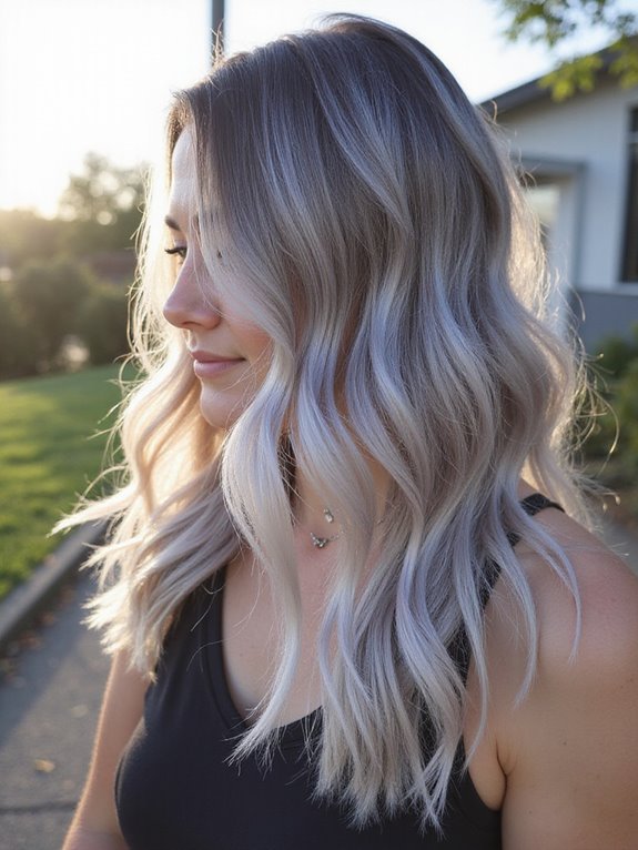 dusty silver ombre chic