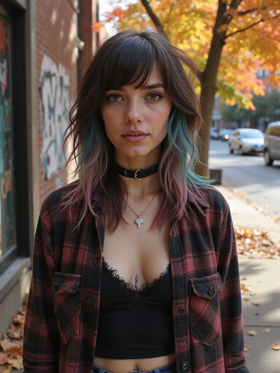 edgy grunge inspired layered hairstyle
