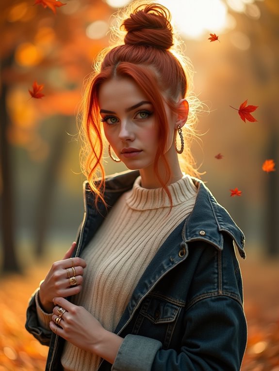 edgy undercut with top knot