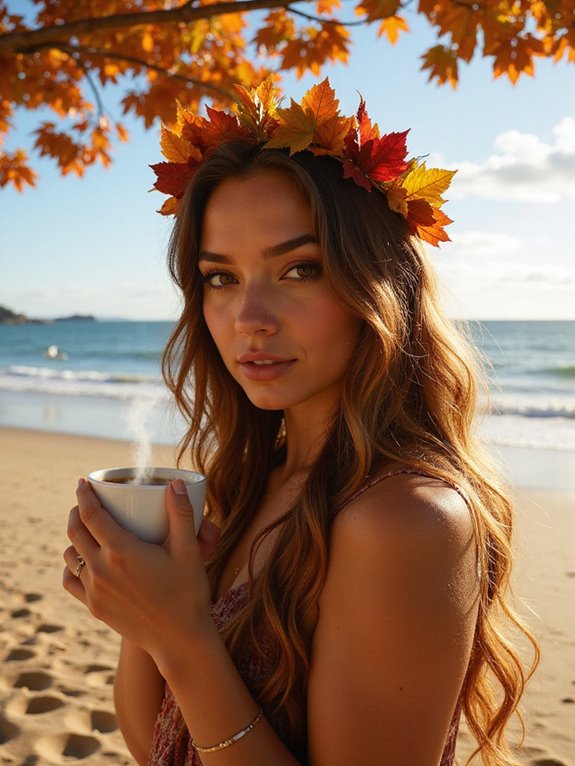 effortless autumn beach waves