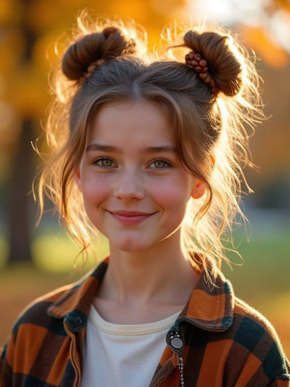 effortless chic double buns