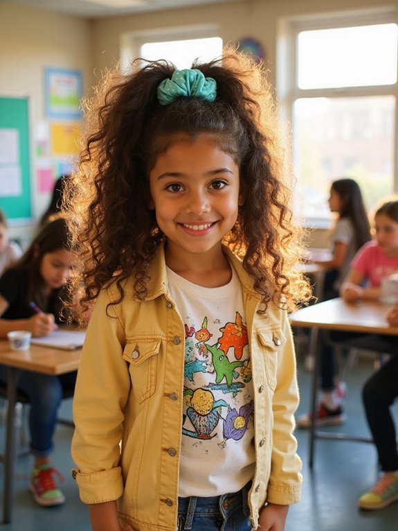 effortless curly ponytail style