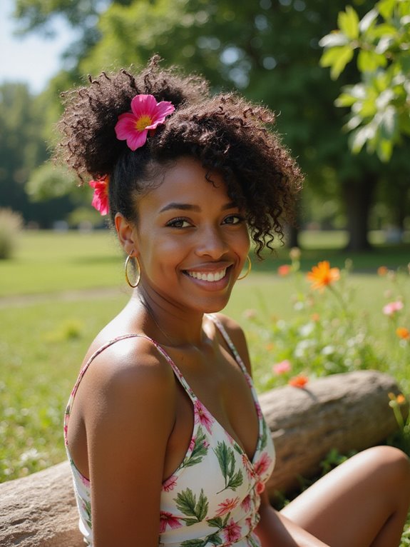 effortless messy bun style