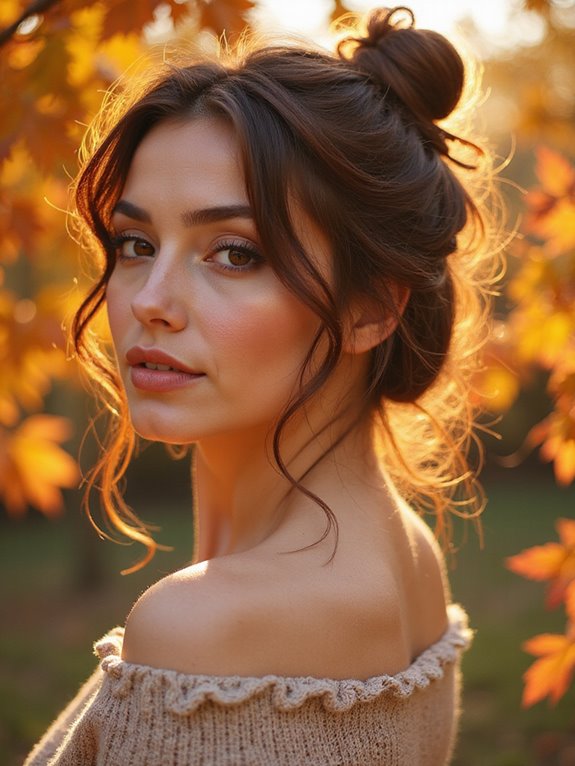 effortless messy bun style