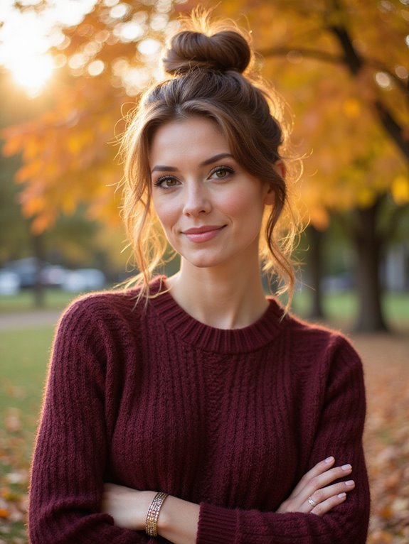 effortless messy bun style