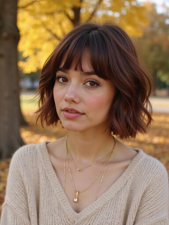 carefree side swept bangs styling