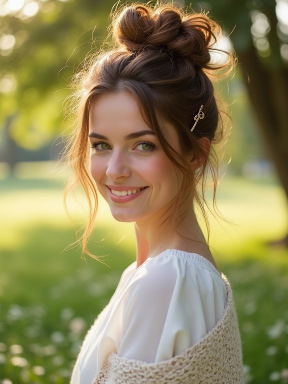 effortless twisted messy bun