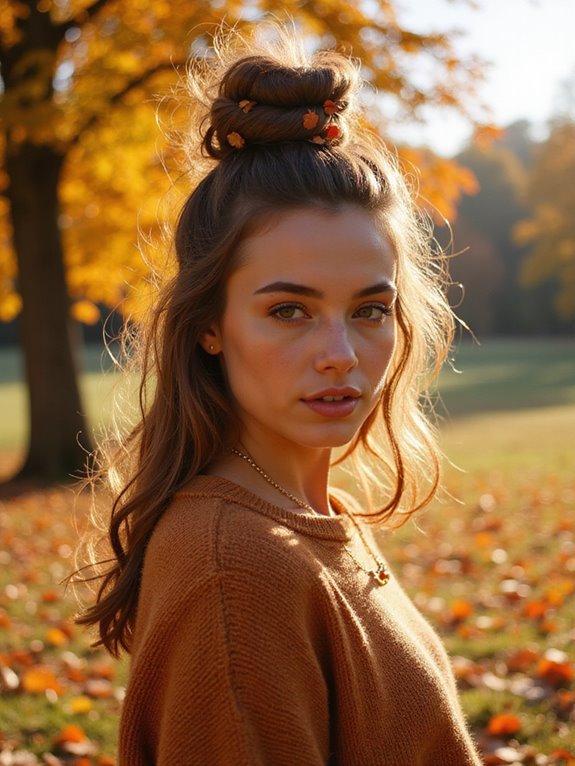 effortlessly chic half up bun