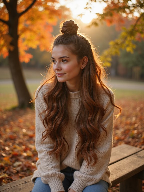 effortlessly chic half updo