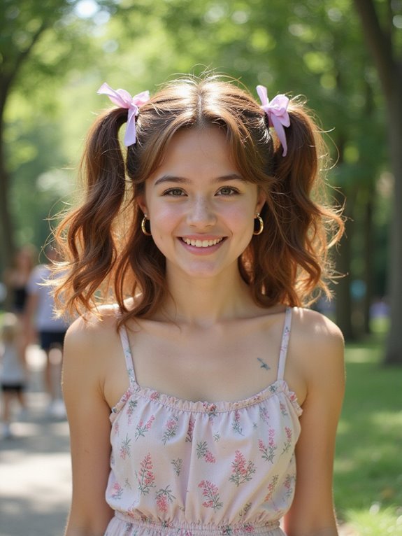 effortlessly cute playful pigtails