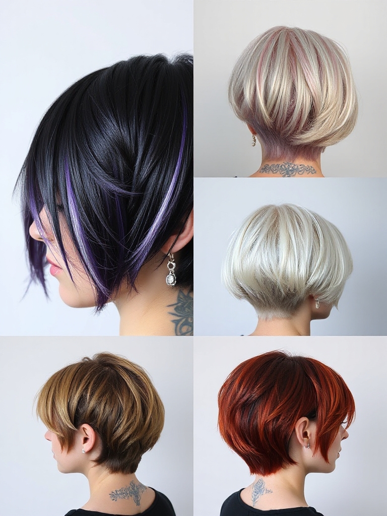 elegant angled pixie bob
