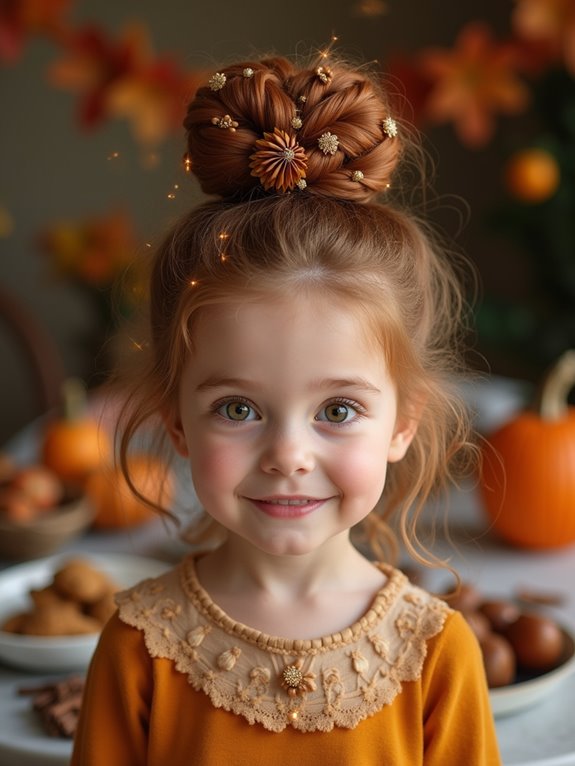 elegant autumn twisted bun