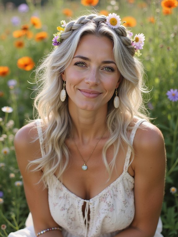 elegant bohemian braided crown