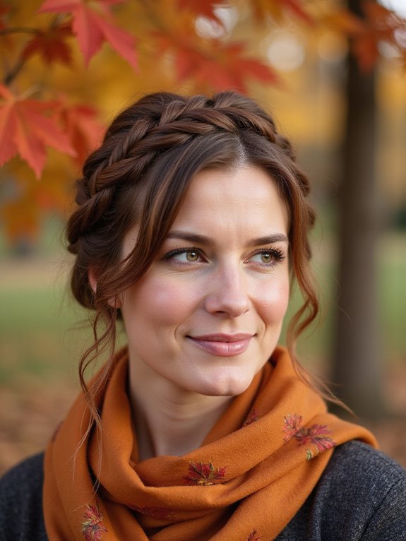 elegant braided crown updo