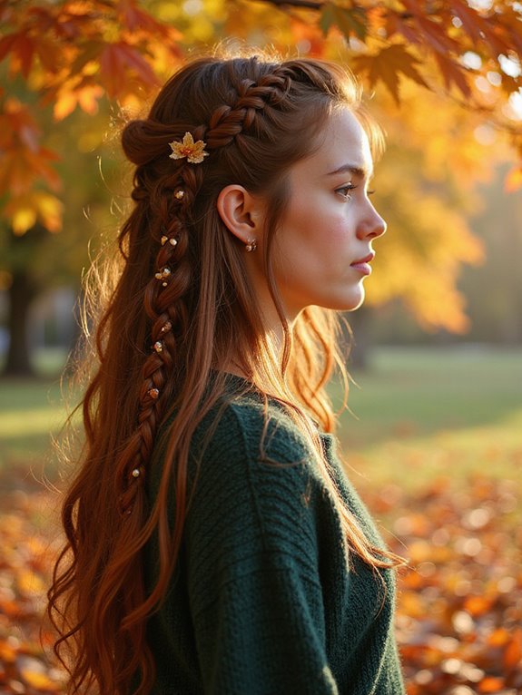 elegant cascading waterfall braid