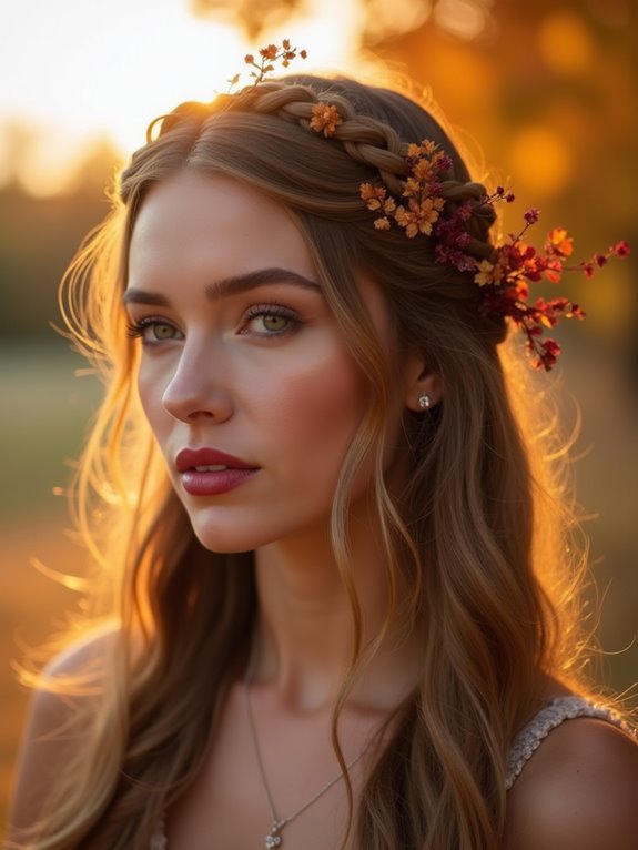 elegant half up braided hairstyle