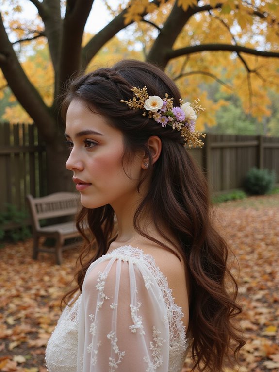 elegant half up hairstyle creation