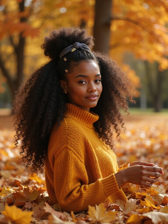 elegant half up ponytail style