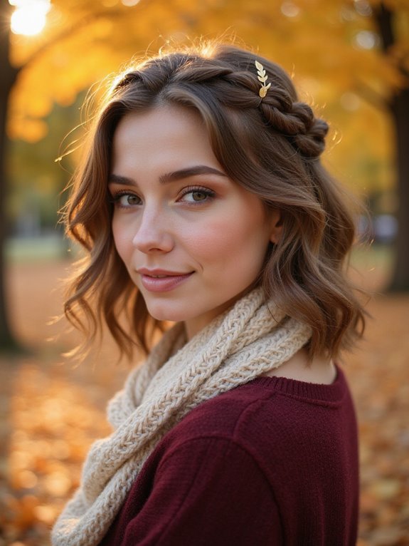 elegant half up twisted hairstyle