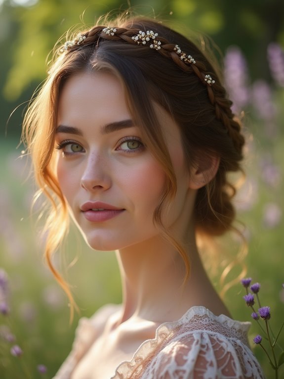 elegant halo braid style