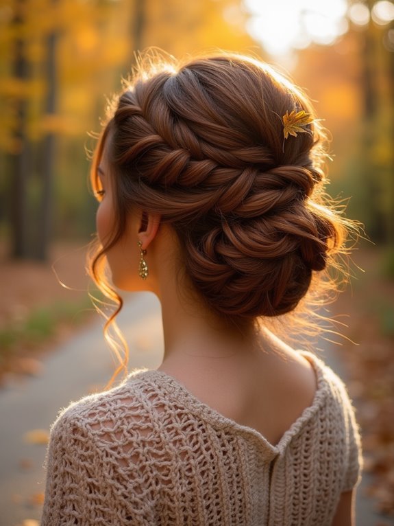 elegant hidden braid updo