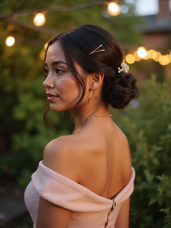 stylish low bun hairstyle