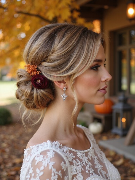elegant low side bun