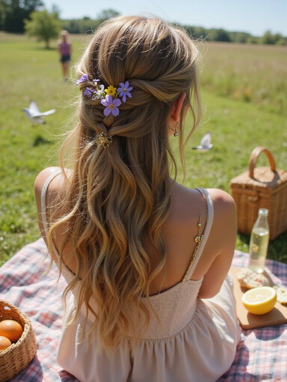 elegant side braid styling