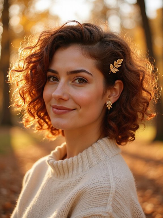 elegant side swept curly hairstyle