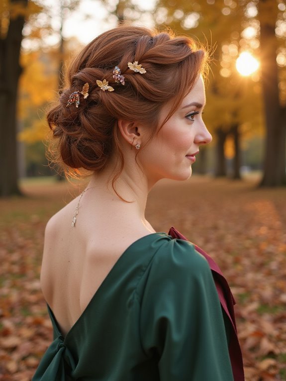 elegant side swept updo styling