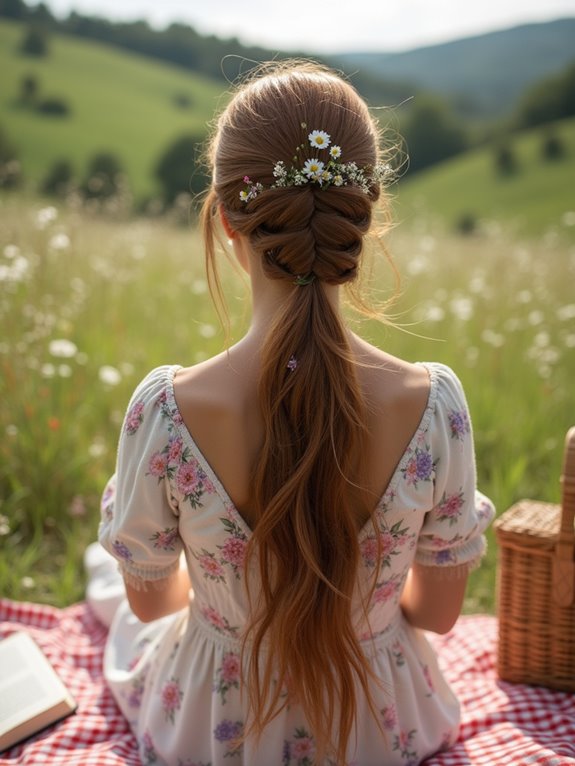 elegant twisted ponytail hairstyle