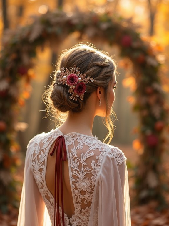 elegant twisted updo accessories