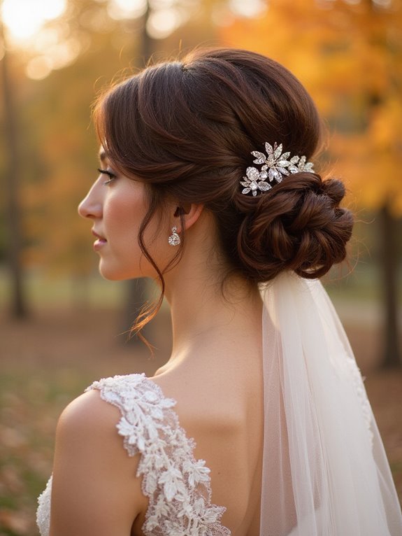elegant twisted updo hairstyle