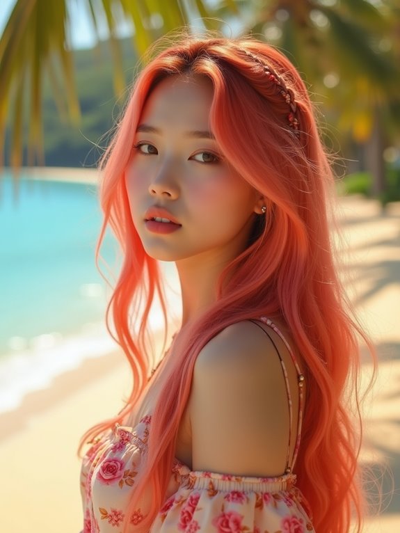 embrace vibrant coral hair