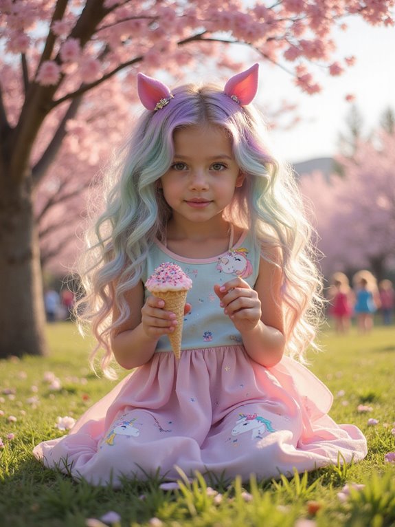 enchanting pastel unicorn hair
