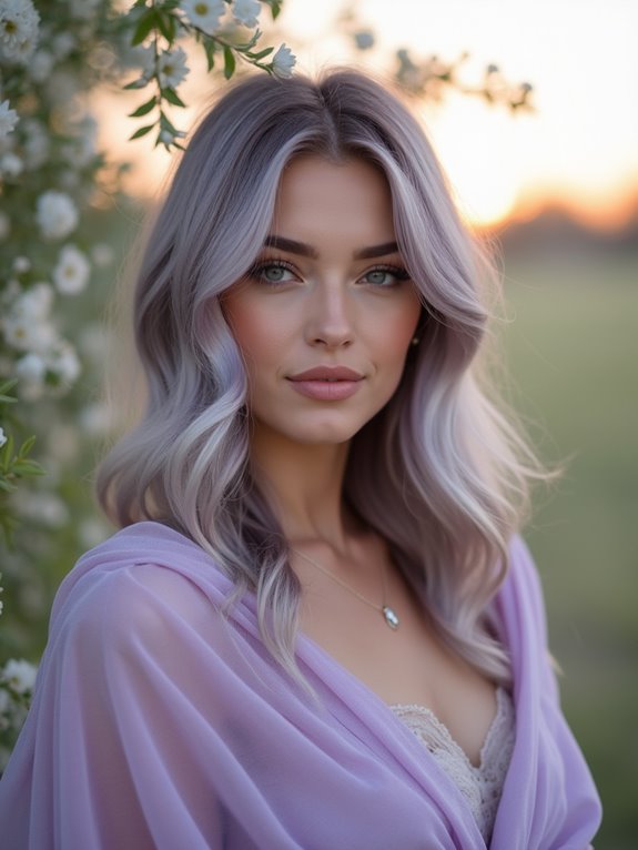 enchanting smoky lilac hair