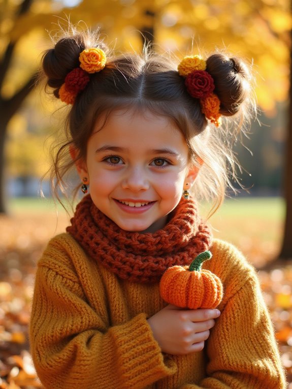 fall twisted buns accessories