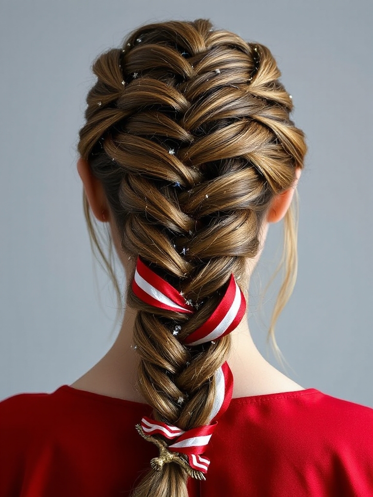 festive braided holiday hairstyle