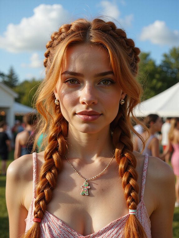 festive braided summer hairstyle