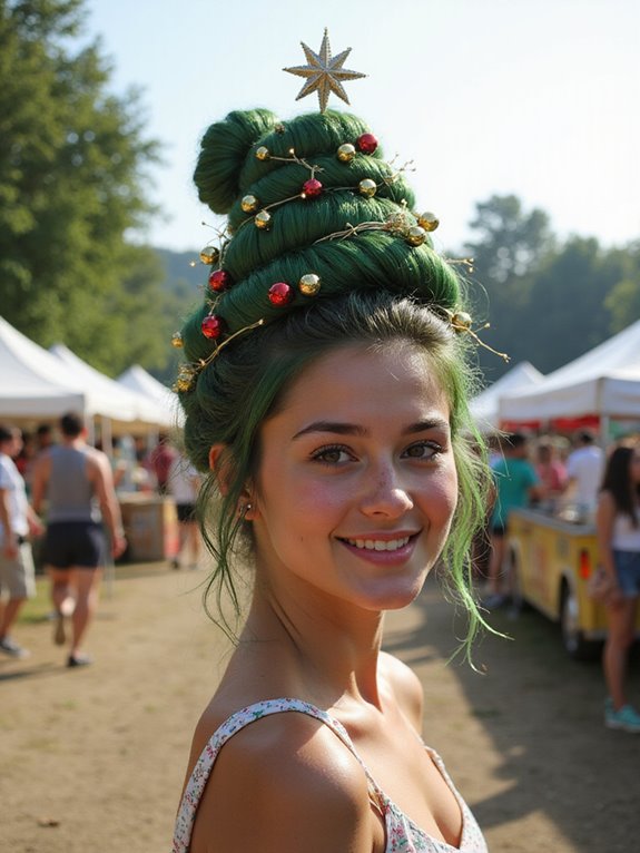 festive christmas tree bun