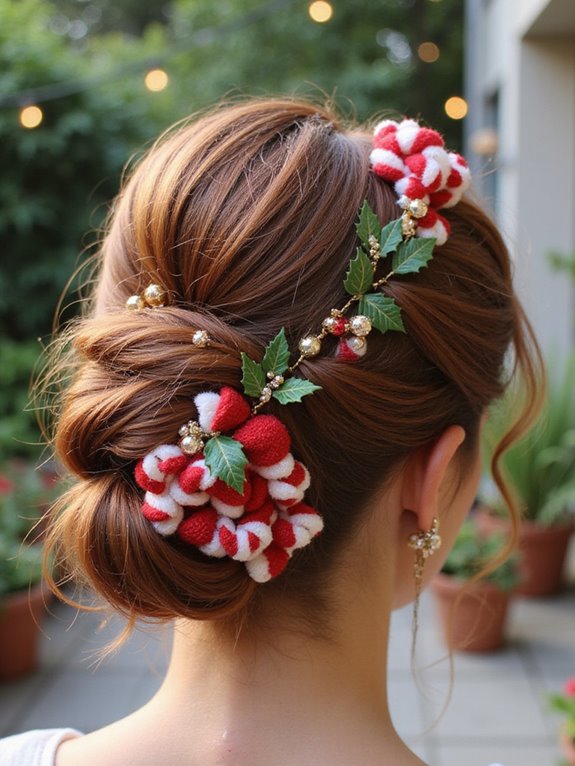festive elegant hairstyle updo