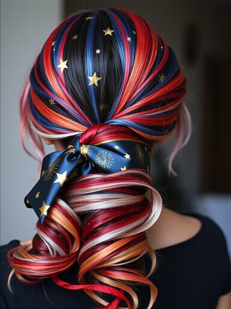 festive low ponytail style